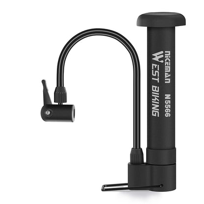 WEST BIKING YP0711140 Bicycle Foot Pump 80PSI Portable Tire Air Pump Mini Inflator for Electric Bikes / Balls