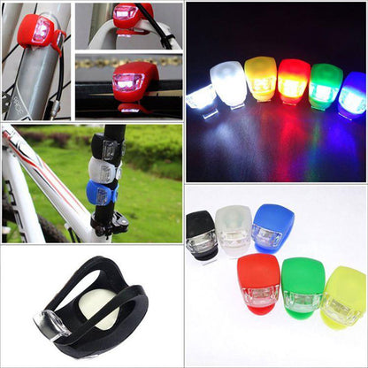 Bicycle Light Front and Rear Silicone LED Bike Light Multi-Purpose Water Resistant Headlight Taillight for Cycling Safety