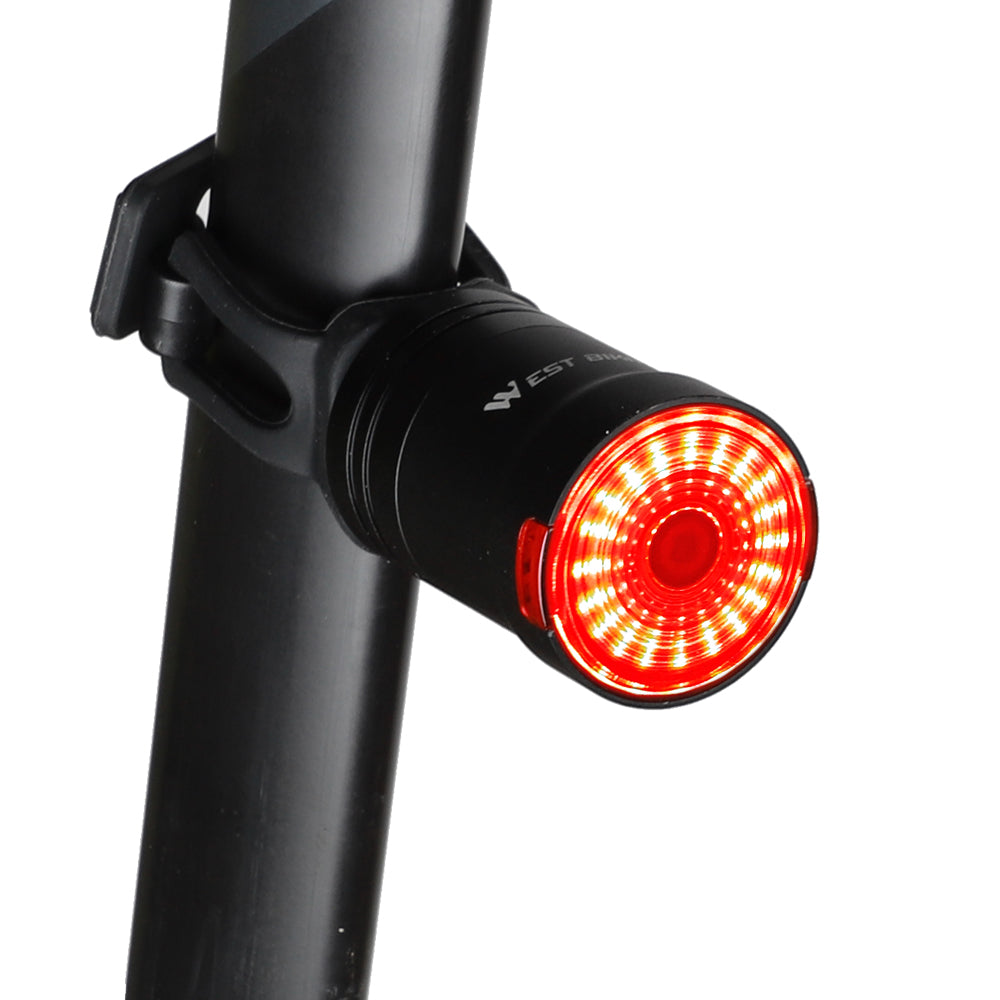 WEST BIKING Bicycle Smart Taillight Brake Sensing Bike Rear Light USB Rechargeable Tail Light