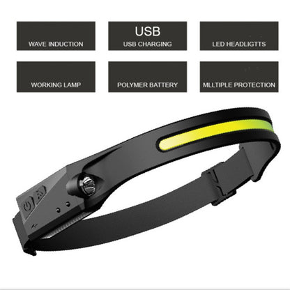 LX200 LED Headlamp Rechargeable COB Super Bright Head Lamp 4 Modes Waterproof Adjustable Headlamp Spotlight