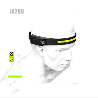 LX200 LED Headlamp Rechargeable COB Super Bright Head Lamp 4 Modes Waterproof Adjustable Headlamp Spotlight