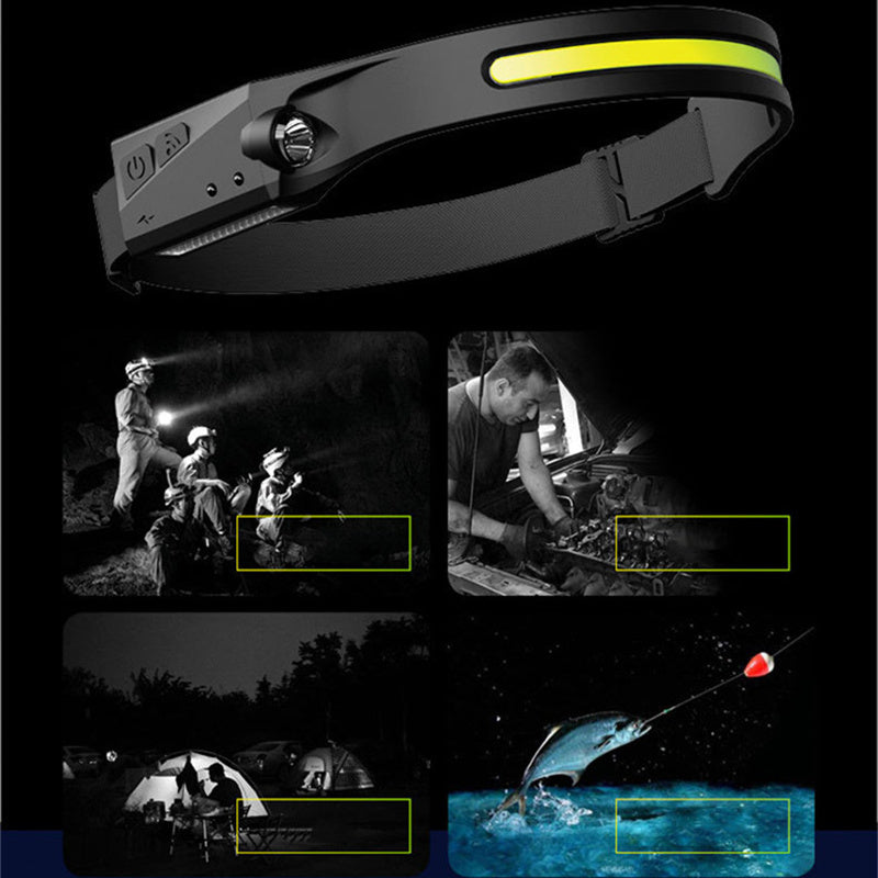 LX200 LED Headlamp Rechargeable COB Super Bright Head Lamp 4 Modes Waterproof Adjustable Headlamp Spotlight