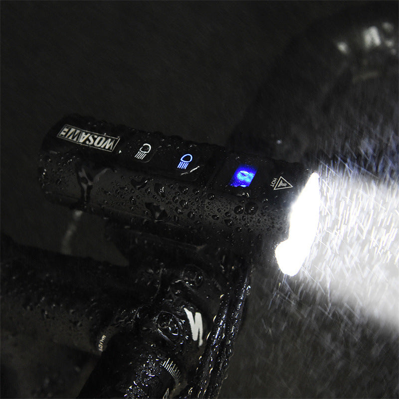 WOSAWE BCD-023 Waterproof Bike Lights Ultra Bright USB Charging Emergency Power Bank Handlebar Light Powerful Bicycle Front Headlight 5 Light Modes Easy to Install