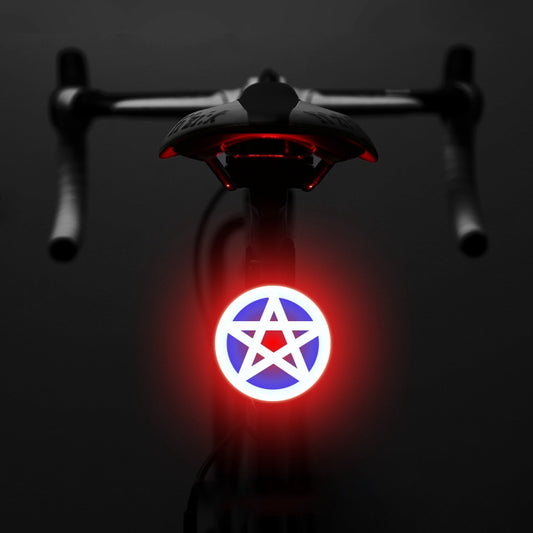 3664 Creative Bicycle Tail Light IPX2 Waterproof Small Bike LED Light Support USB Charging for Outdoor Cycling