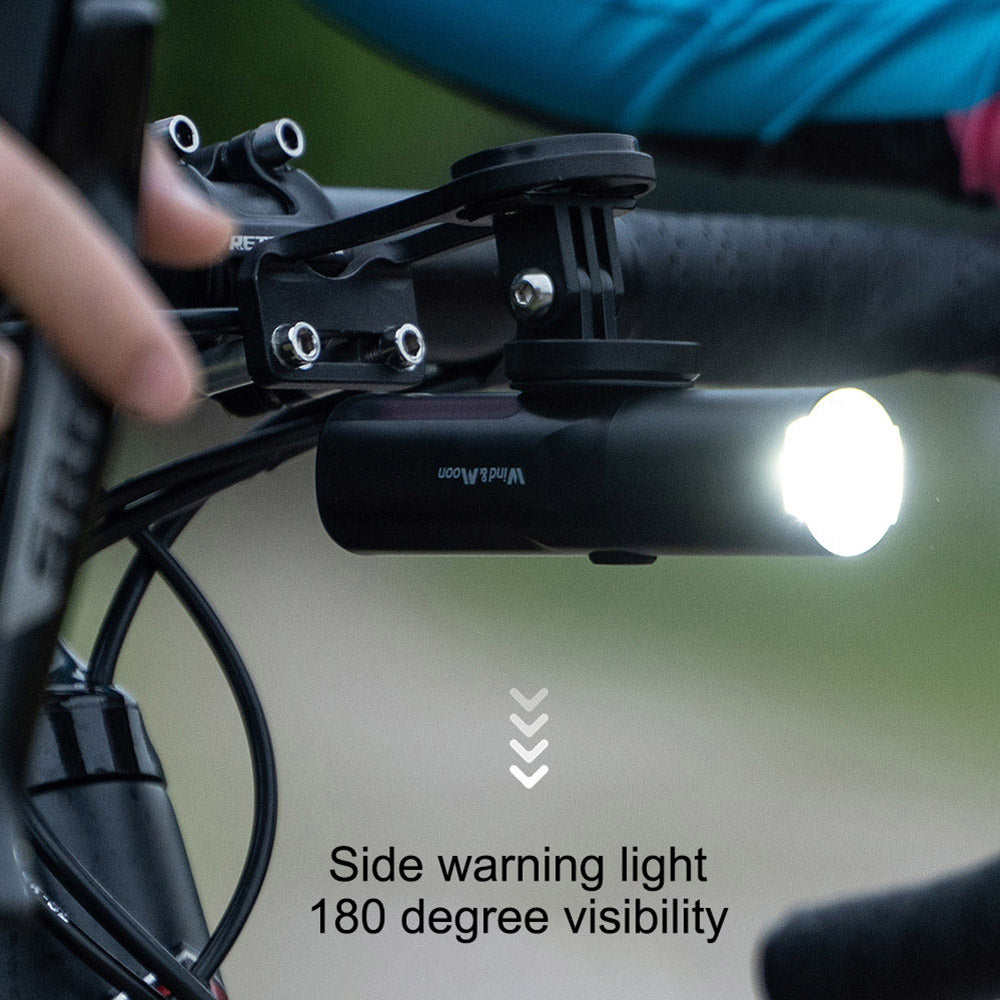 WIND&MOON M02-400 Bright LED Bike Front Light Rechargeable Waterproof Bicycle Outdoor Cycling Safety Lamp Torch