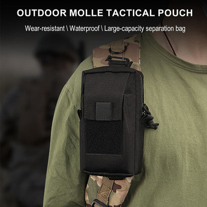 KOSIBATE H249 Tactical Molle Pouch Shoulder Strap Pack Military EDC Tool Bag Hunting Accessory Bag Phone Pouch for Outdoor Sports