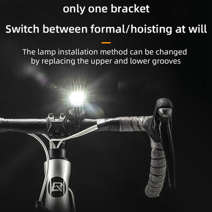 ROCKBROS RHL1000 Bright LED Bike Front Light Flashlight Rechargeable Bicycle Night Cycling Safety Lamp