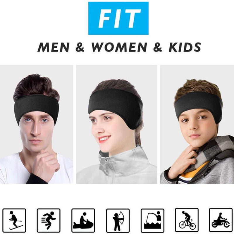 A55 Autumn Winter Ear Forehead Protection Warm Earmuff Headgear Outdoor Cycling Running Skiing Fleece Sports Headband