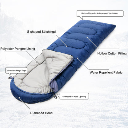 BSWOLF BSW-SL065 2.2KG Sleeping Bag Camping Gear Cold Weather Wear-resistant Indoor Outdoor Use for Kids Teens Adults