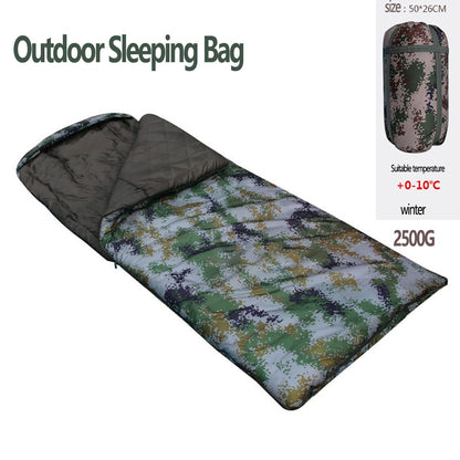 sd001 2500G Camping Waterproof Sleeping Bag Thickened Winter Warm Sleeping Quilt Adult Outdoor Camping Sleeping Cover