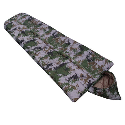 DYSD001 2000G Thick Sleeping Bag Camouflage Camping Envelope Sleeping Bag Waterproof Warm Outdoor Hiking Sleeping Cover