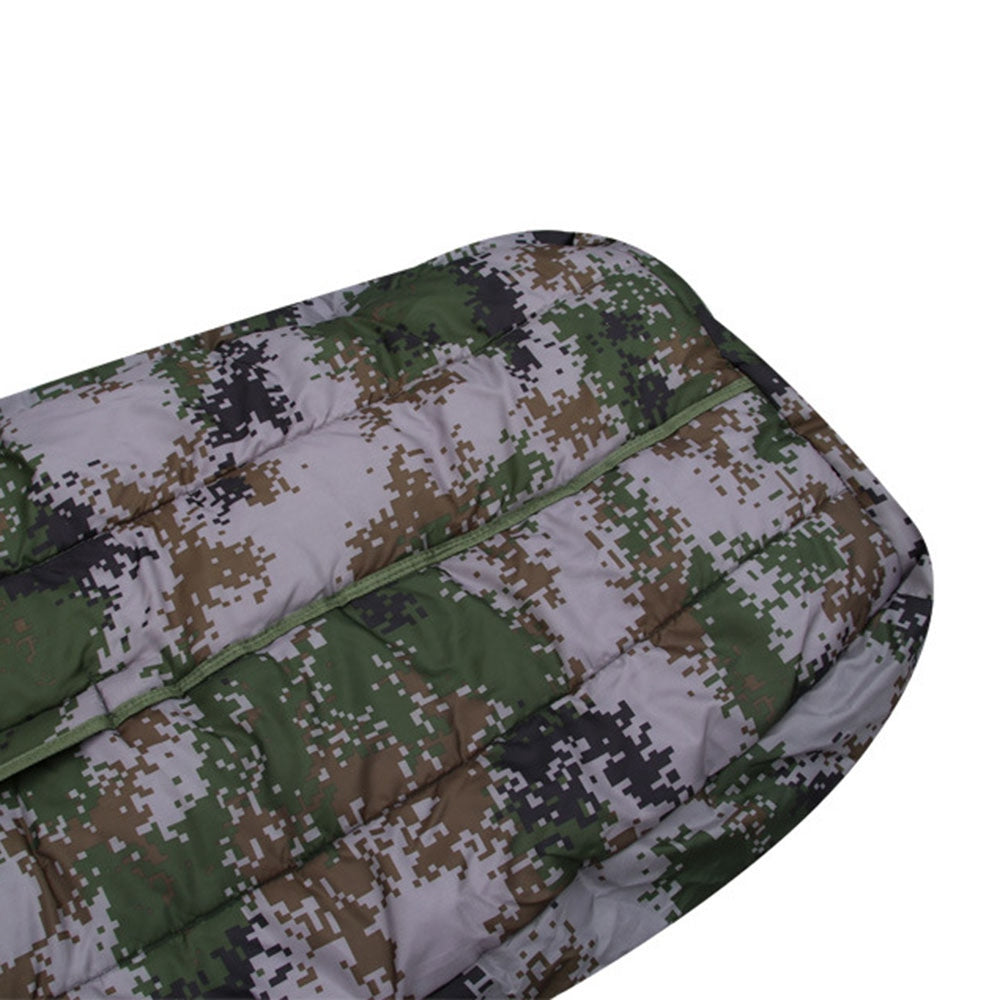 DYSD001 2000G Thick Sleeping Bag Camouflage Camping Envelope Sleeping Bag Waterproof Warm Outdoor Hiking Sleeping Cover