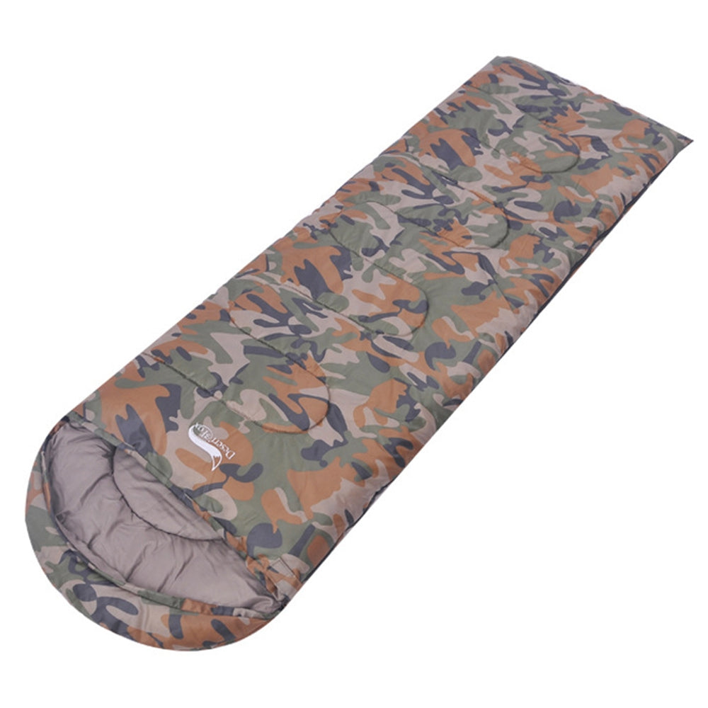 DESERT&FOX Outdoor Ultra-light Camouflage Adult Envelope Sleeping Bag Camping Hiking Warm Hollow Cotton Sleeping Bag