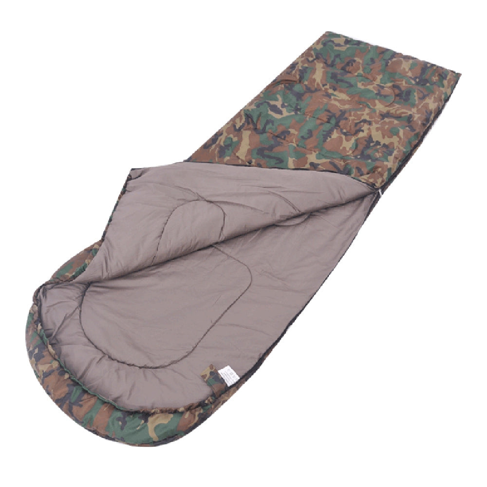 DESERT&FOX Outdoor Ultra-light Camouflage Adult Envelope Sleeping Bag Camping Hiking Warm Hollow Cotton Sleeping Bag