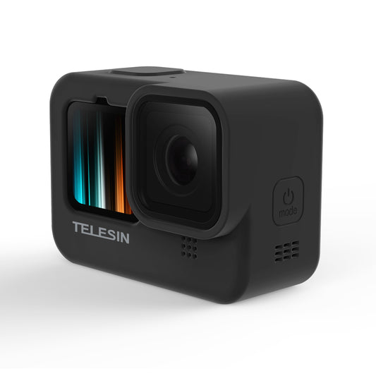 TELESIN Silicone Case Protective Cover with Silicone Lid for GoPro HERO9 Black