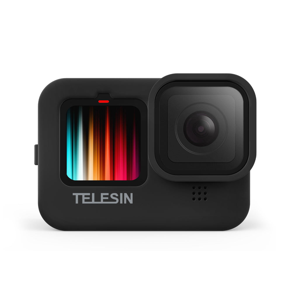 TELESIN Silicone Case Protective Cover with Silicone Lid for GoPro HERO9 Black