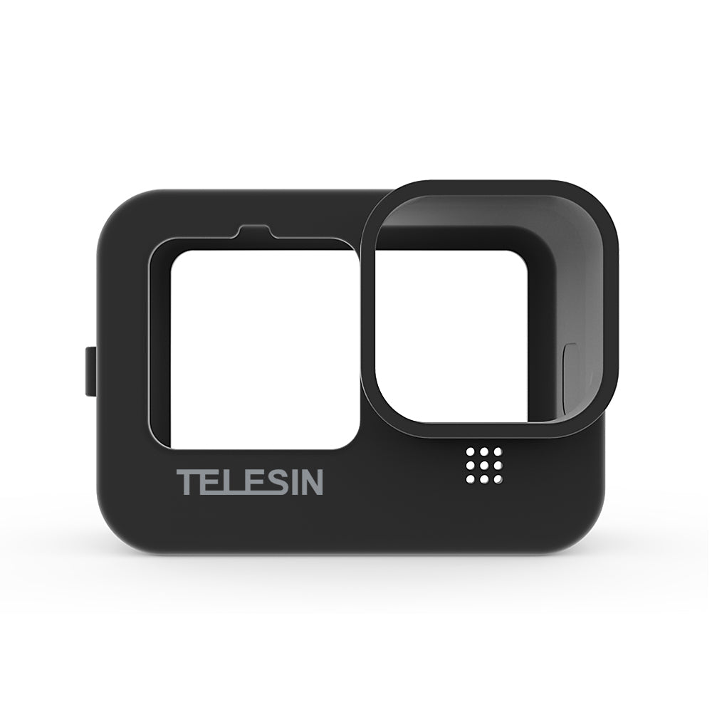 TELESIN Silicone Case Protective Cover with Silicone Lid for GoPro HERO9 Black