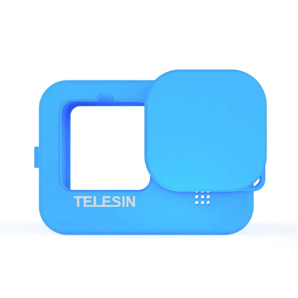 TELESIN Silicone Case Protective Cover with Silicone Lid for GoPro HERO9 Black