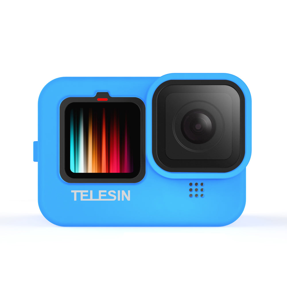 TELESIN Silicone Case Protective Cover with Silicone Lid for GoPro HERO9 Black