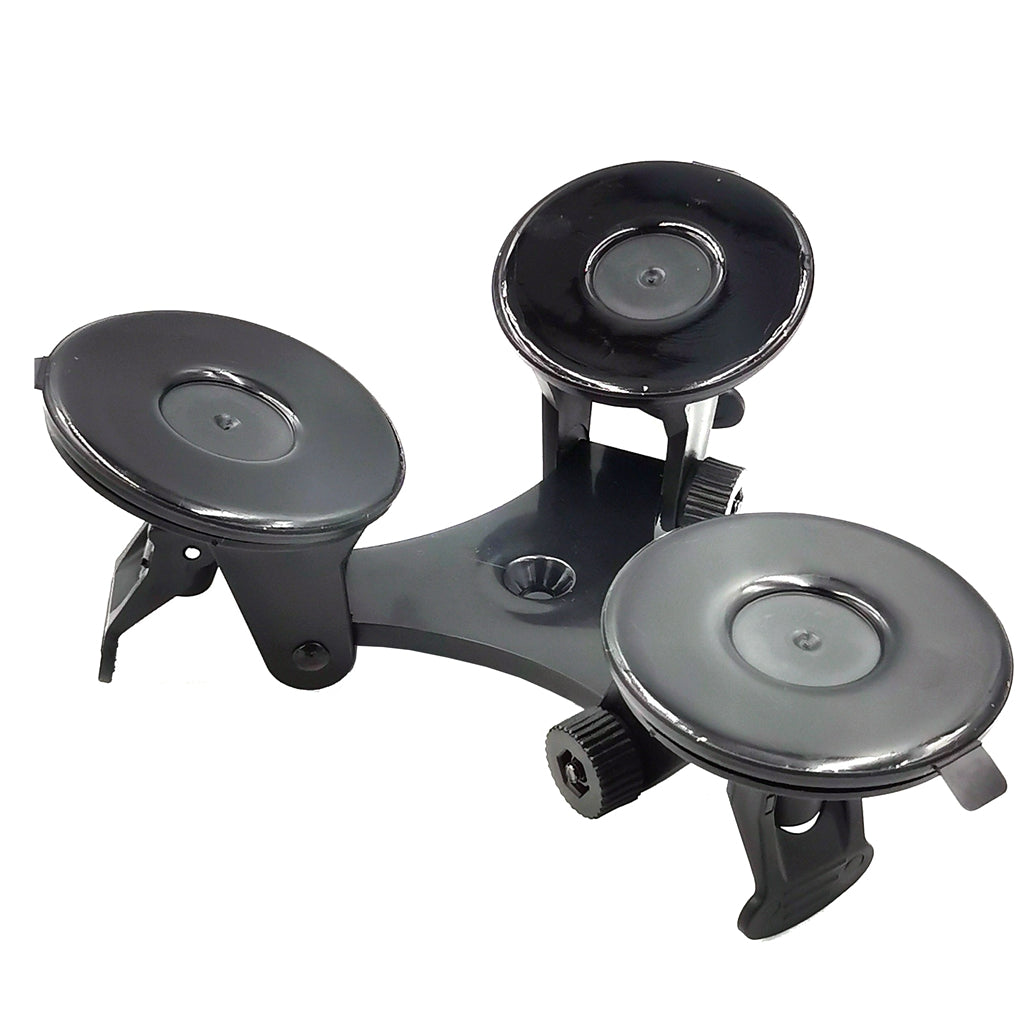 Triple Suction Cup Mount with 1/4 Threaded Head 360 Degree Tripod Ball Head