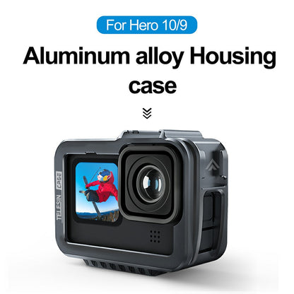 TELESIN GP-FMS-901 Camera Protective Frame Anti-drop Metal Housing Case for GoPro Hero 10/9