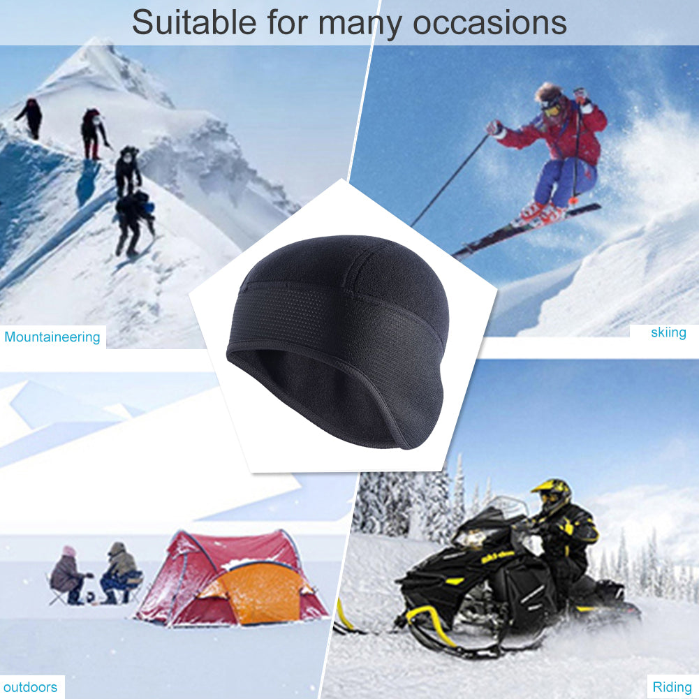 A70 Winter Windproof Thermal Fleece Bicycle Cap Running Skiing Riding Motorcycle Hat