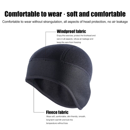 A70 Winter Windproof Thermal Fleece Bicycle Cap Running Skiing Riding Motorcycle Hat