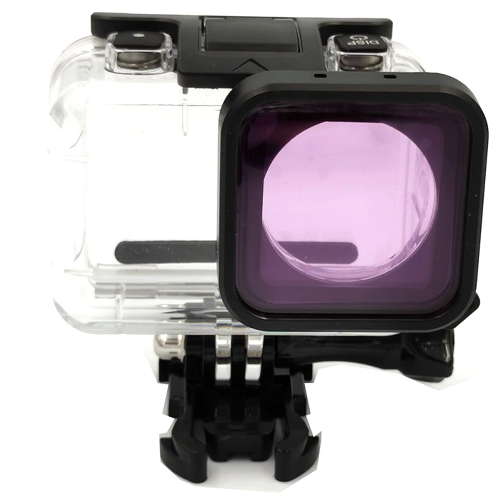 AGDY38 3Pcs/Set Red Pink Purple Lens Filters for DJI Osmo Action Camera Square Mouth Style Waterproof Diving Case Shell