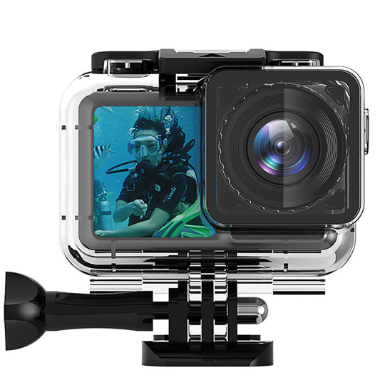 AGDY36 Square Mouth Style Underwater Sports Camera Diving Shell Protective Waterproof Housing Case for DJI Osmo Action