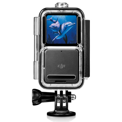 AGDY56 60m Waterproof Camera Housing Underwater Diving Shell Case with 3 Lens Filters for DJI Action 2 (3 Version Universal)