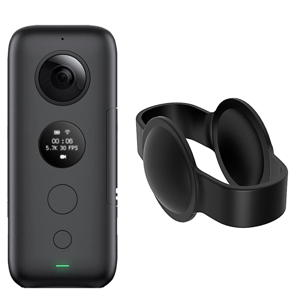 AI03 Flexible Silicone Anti-scratch Camera Sleeve Cover + Lens Protection Cover for Insta360 ONE X Panorama Camera