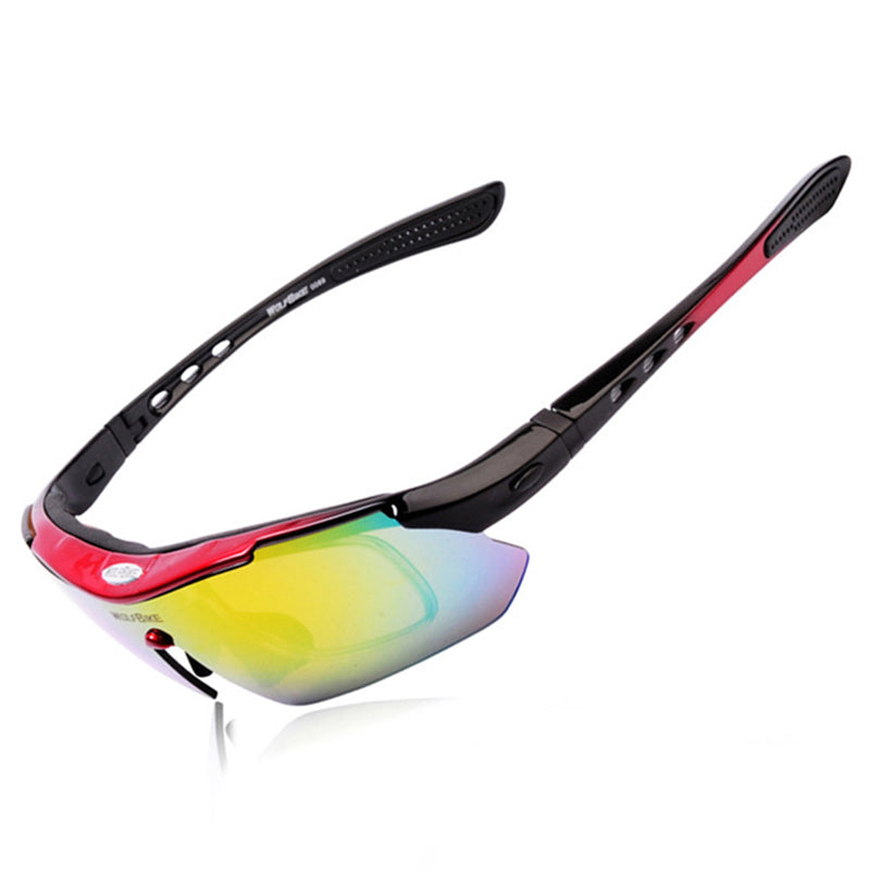 WOLFBIKE BYJ-013 Bicycle Cycling Glasses Sports Sunglasses Anti-UV Polarized Goggles with Interchangeable Lenses