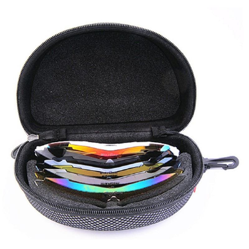 WOLFBIKE BYJ-013 Bicycle Cycling Glasses Sports Sunglasses Anti-UV Polarized Goggles with Interchangeable Lenses