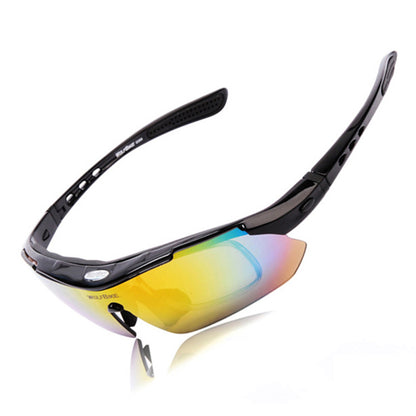 WOLFBIKE BYJ-013 Bicycle Cycling Glasses Sports Sunglasses Anti-UV Polarized Goggles with Interchangeable Lenses