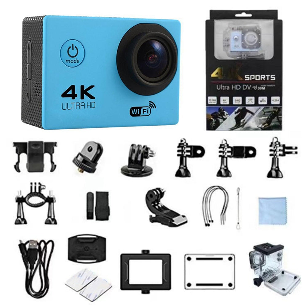 SJ4000 SD3H-2 4K 30FPS WiFi Action Camera Ultra HD Extreme Sports DV Camera with Waterproof Case