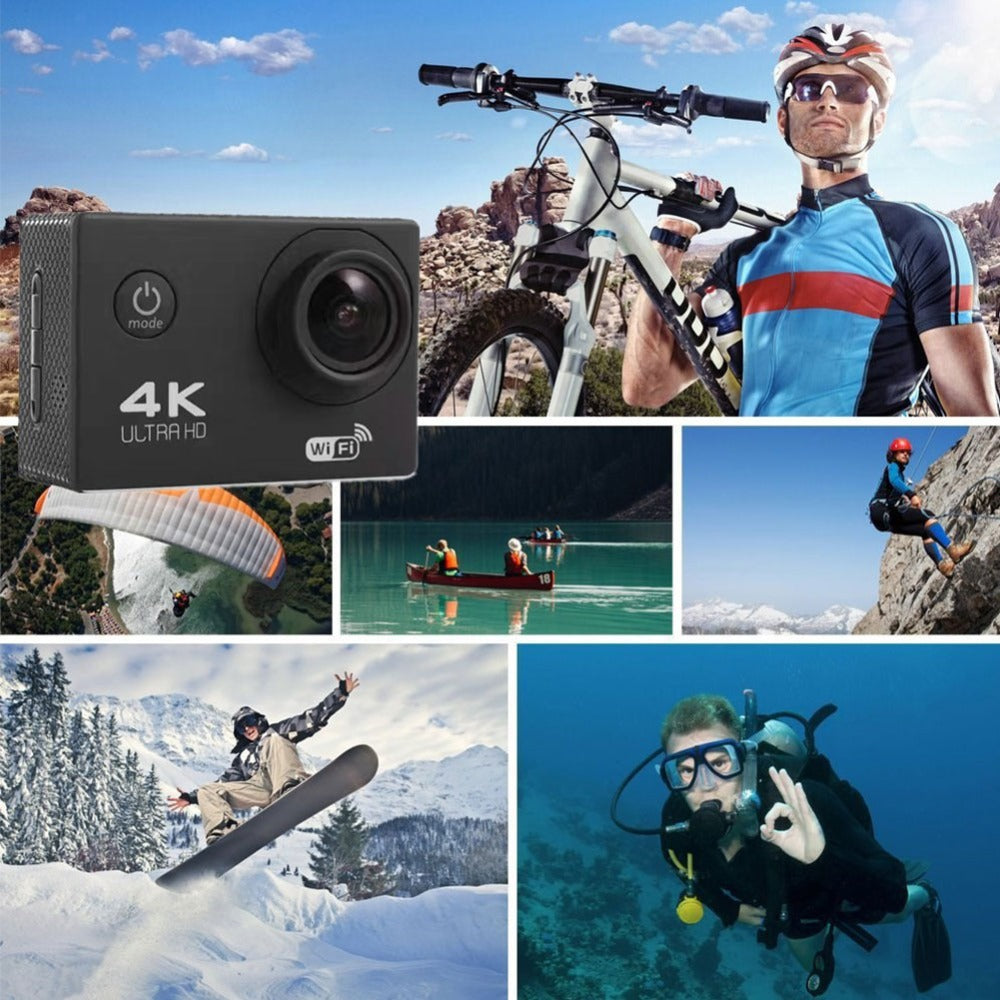 SJ4000 SD3H-2 4K 30FPS WiFi Action Camera Ultra HD Extreme Sports DV Camera with Waterproof Case