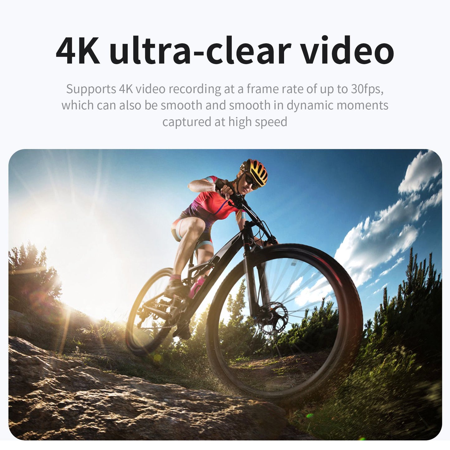 V8 128G 1.54" IPS Screen Action Camera Anti-Shake Outdoor 4K HD Sports Camera Waterproof Riding Recorder Support Mobile Phone APP Control for Photography