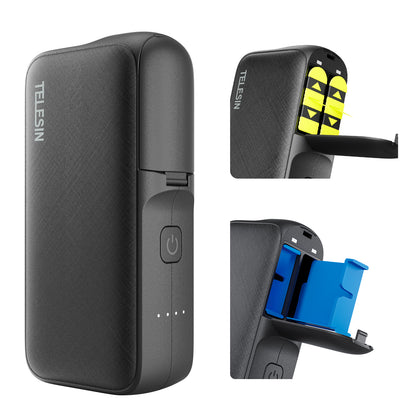 TELESIN GP-PB-001 For GoPro 11 / 10 / 9 / 8 / 7 / 6 / 5 Battery Charger Portable Power Bank External Camera Battery