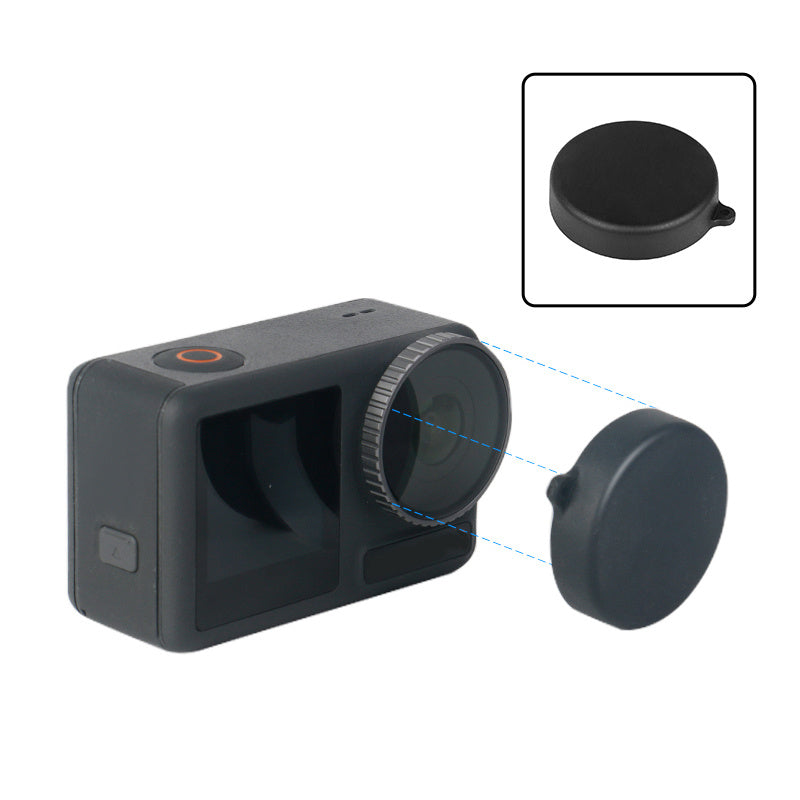 2Pcs For DJI Osmo Action 3 Sports Camera Soft Silicone Lens Cover Protective Cap Accessories