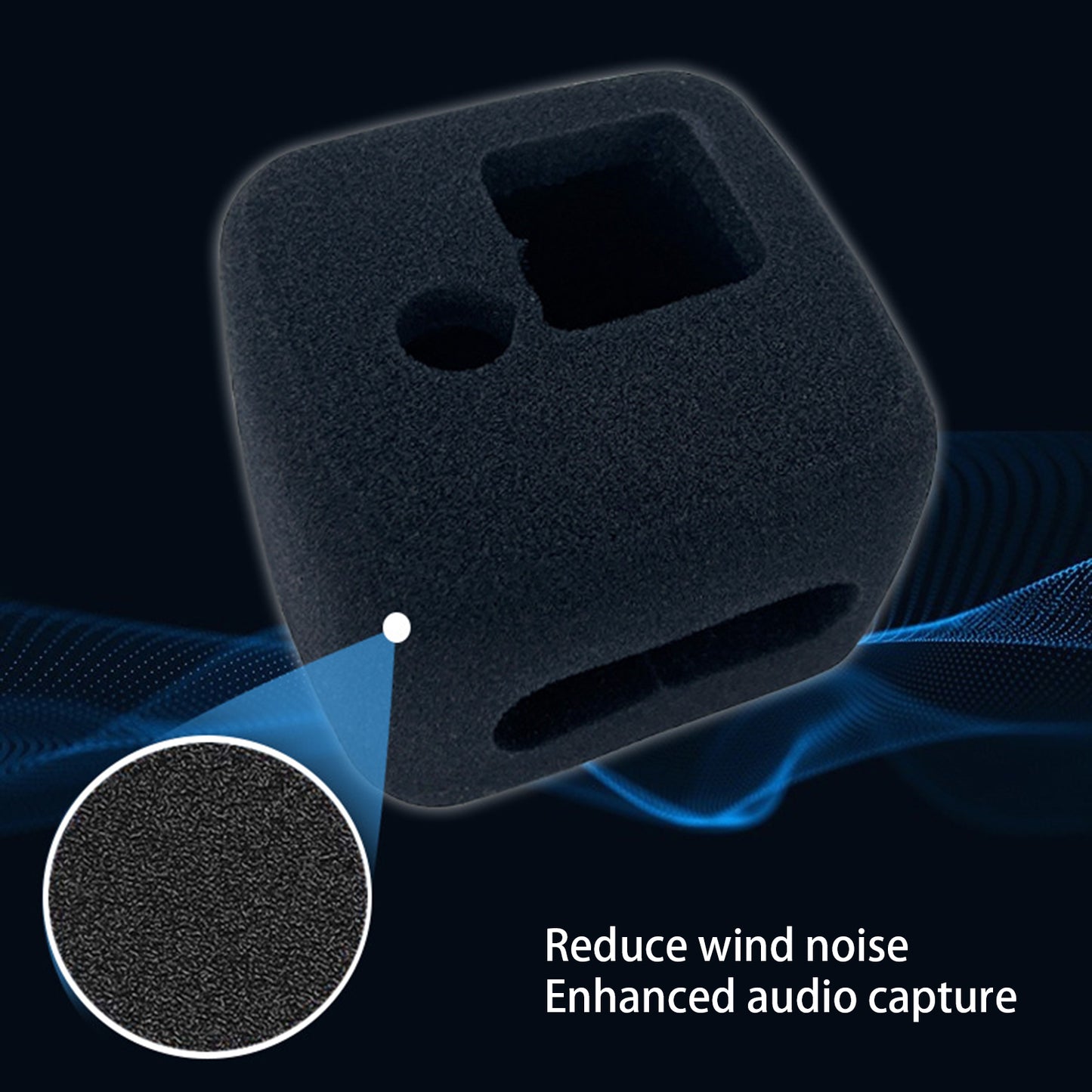 For GoPro Hero 11 Black Mini Windproof Cover Action Camera Sponge Windscreen Case