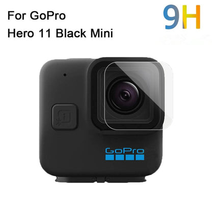 For GoPro Hero 11 Black Mini Silicone Protective Cover Action Camera Anti-collision Case with Tempered Glass Lens Film