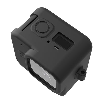 For GoPro Hero 11 Black Mini Silicone Protective Cover Action Camera Anti-collision Case with Tempered Glass Lens Film