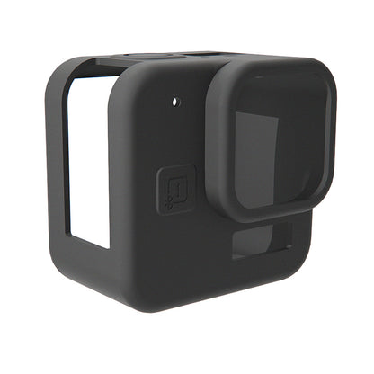 For GoPro Hero 11 Black Mini Silicone Protective Cover Action Camera Anti-collision Case with Tempered Glass Lens Film