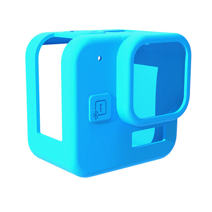 For GoPro Hero 11 Black Mini Silicone Protective Cover Action Camera Anti-collision Case with Tempered Glass Lens Film