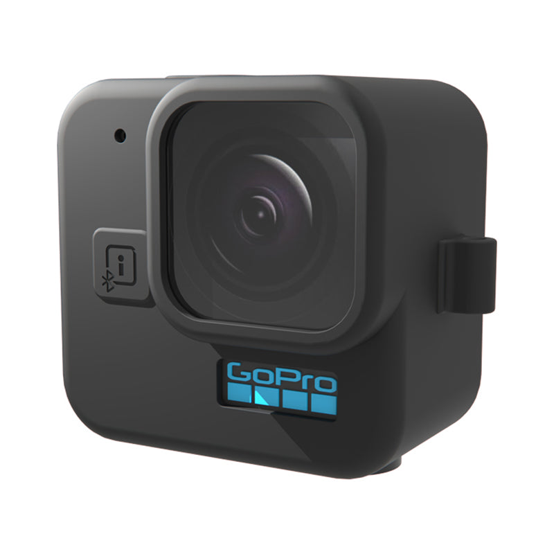 For GoPro Hero 11 Black Mini Silicone Protective Cover Action Camera Anti-collision Case with Tempered Glass Lens Film