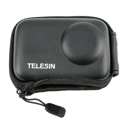 TELESIN OA-BAG-002 For DJI Osmo Action3 PU Leather+EVA Storage Protection Bag with Half Open Zip