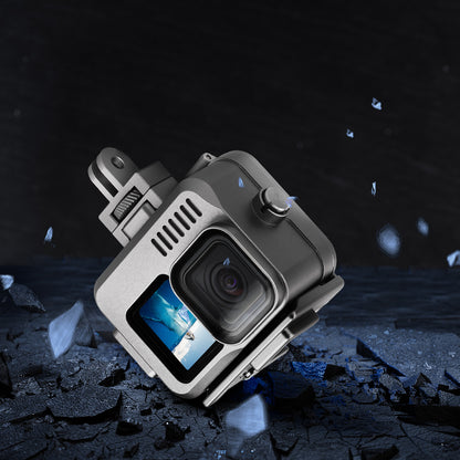 SUNNYLIFE GO-FS563 For GoPro Hero 9 / 10 / 11 Aluminum Alloy Waterproof Case Anti-Scratch Protective Cage