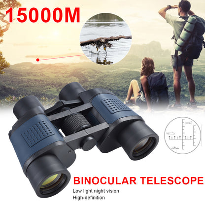 60x60 Night Vision 60X60 3000M HD Ultra-Clear Red Film Binoculars Telescope with Coordinates