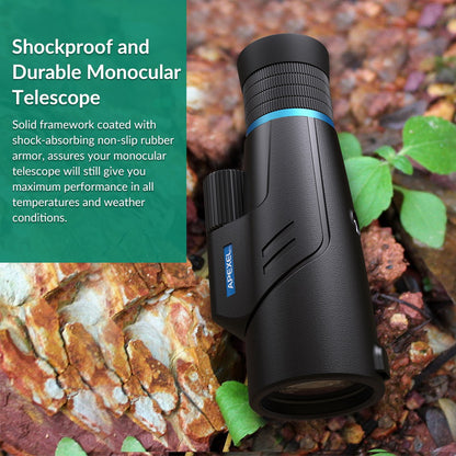 APEXEL 10-20X50 Zoom Monocular Outdoor Single-Tube Mini Telescope Lens Cell Phone Camera Telescope for Hunting/Traveling/Bird Watching