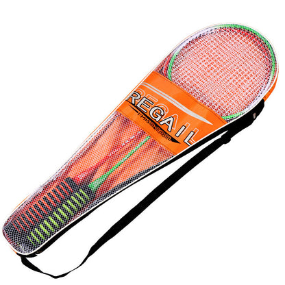 REGAIL 2Pcs Anti-slip Sponge Grip Racquets with 3 Badminton Balls Set Sports Equipment